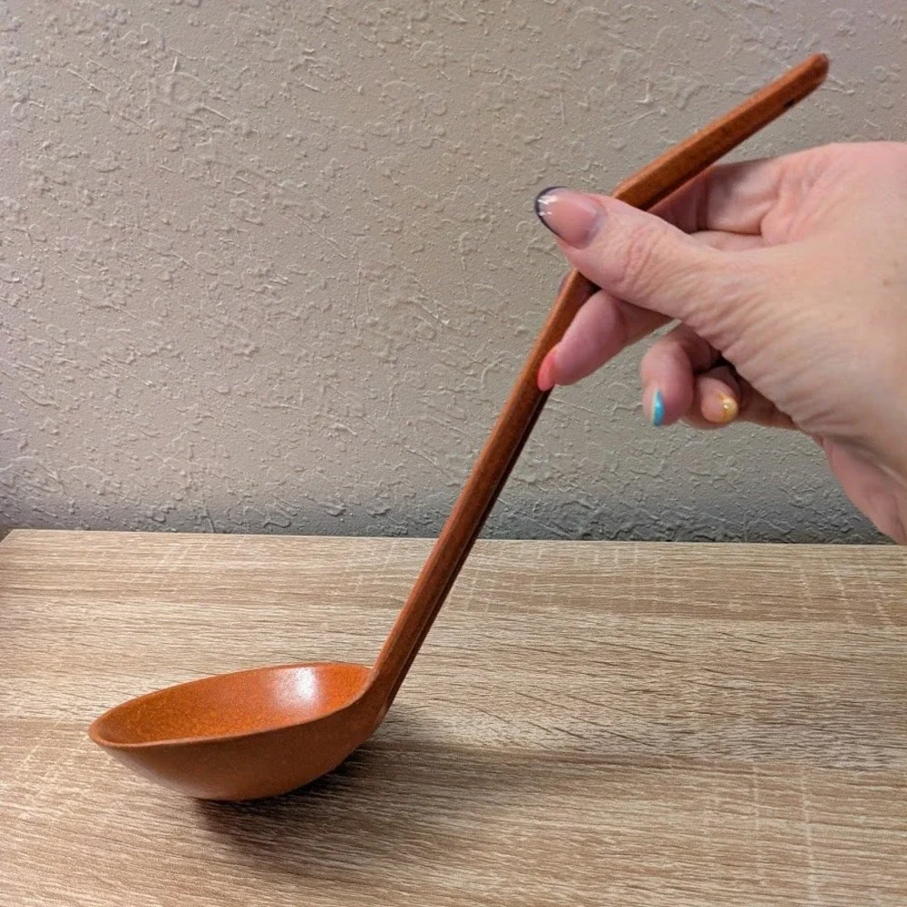 VTG Flintwood Orange Melamine Soup Ladle Long Handle Kitchen Serving Utensil‎